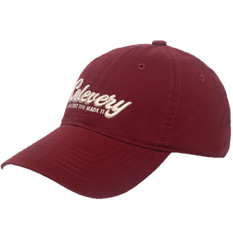 High-quality Pure Cotton Six-panel Baseball Cap with Curved Brim for Sun protection and Shading