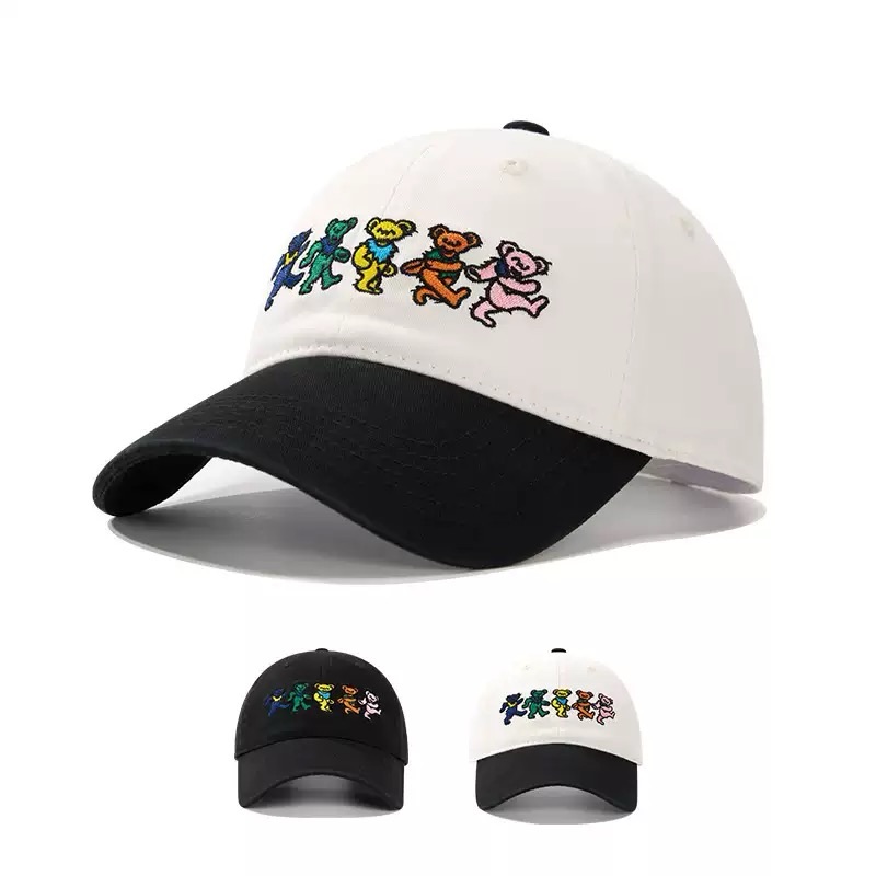 High Quality Hand Embroidered Six Baseball Caps Vintage Sporty Twill Fabric Customizable Options