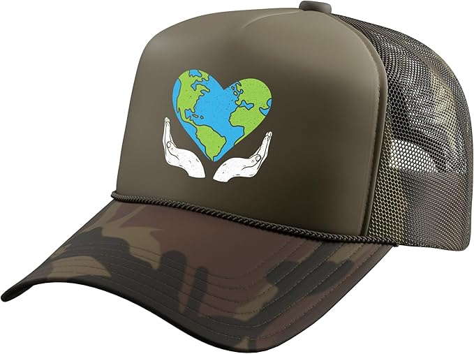 World Peace Kindness End Hate International Day of Peace Trucker Hat with Adjustable Mesh Back