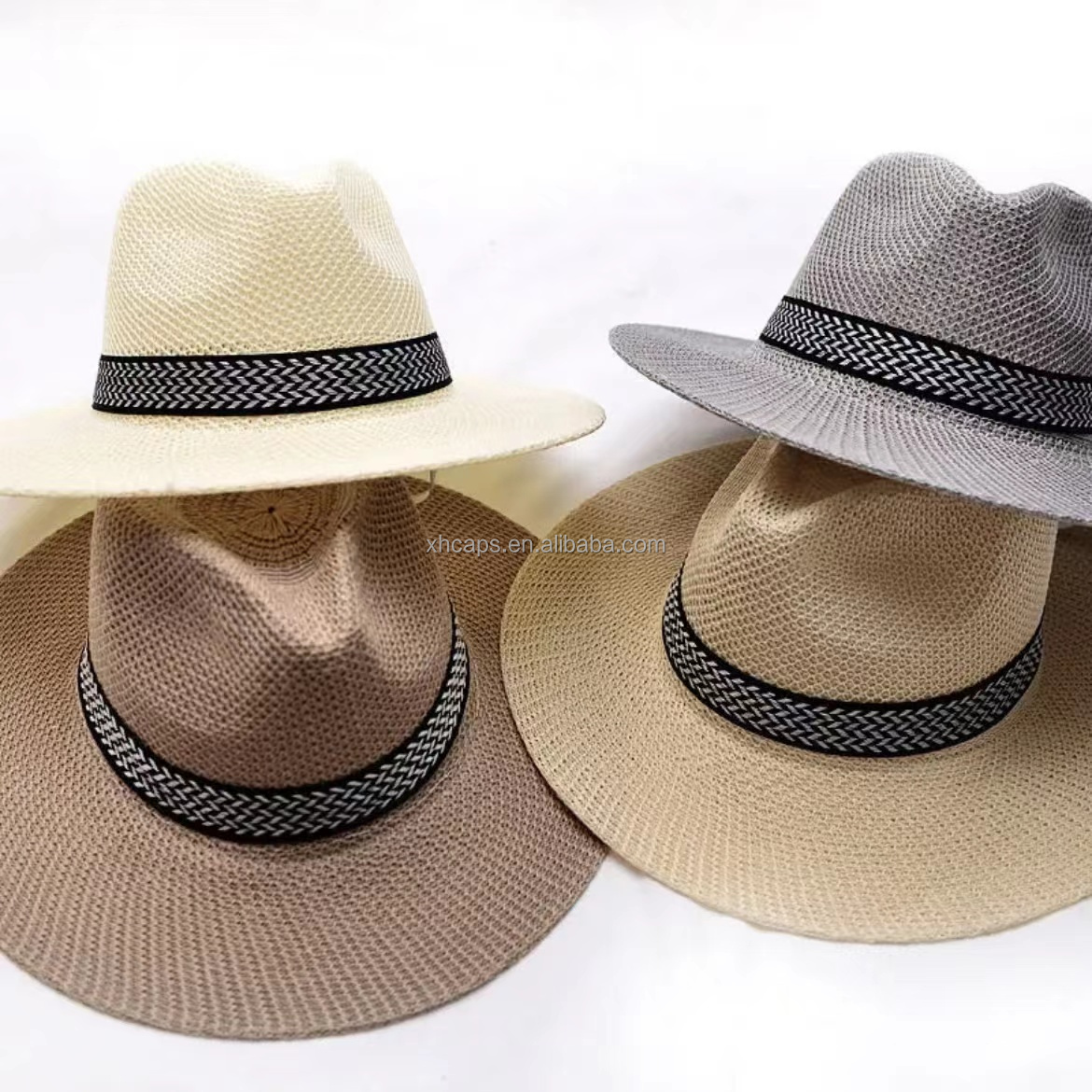 Good Quality Outdoor Unisex Spring Summer Breathable Flat Brim Sun Straw Hat