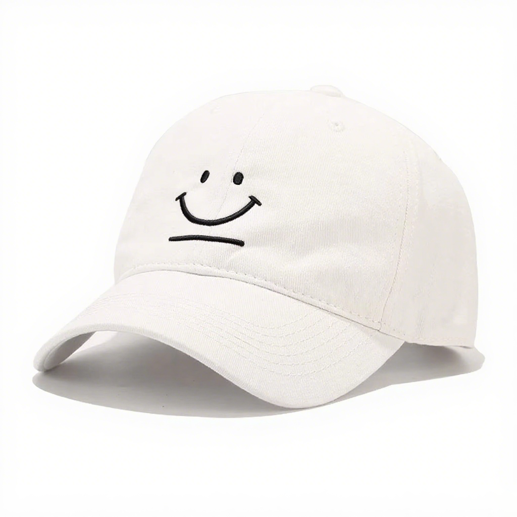 Unstructured Low Profile Baseball Cap for Women and Men Adjustable 'Mile Face' Cap