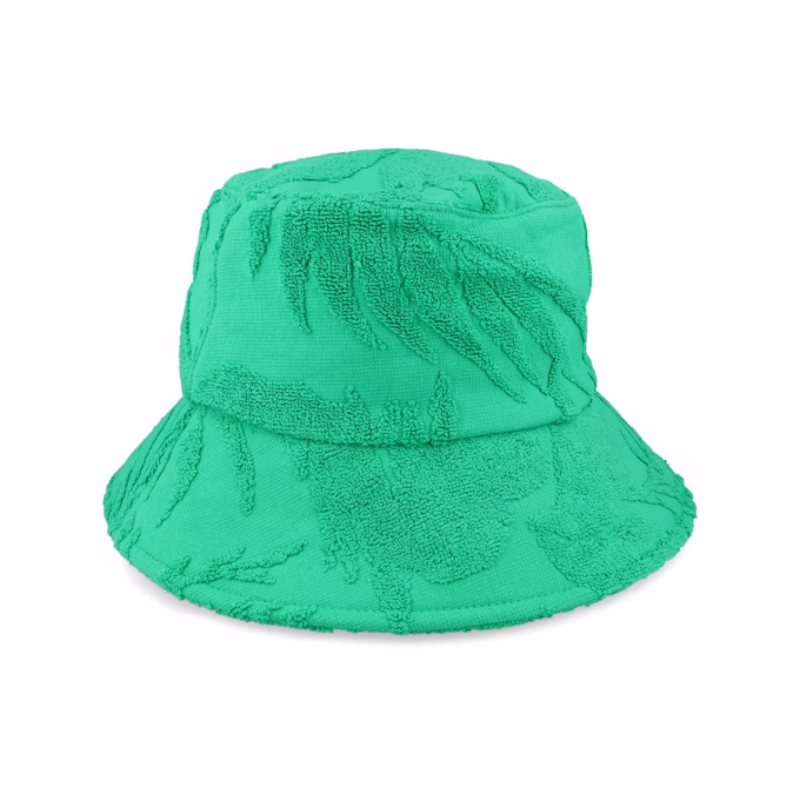 High Quality Terry Hat Green Bucket Hats Wholesale Custom Logo Large Hiking Hats With String for Child
