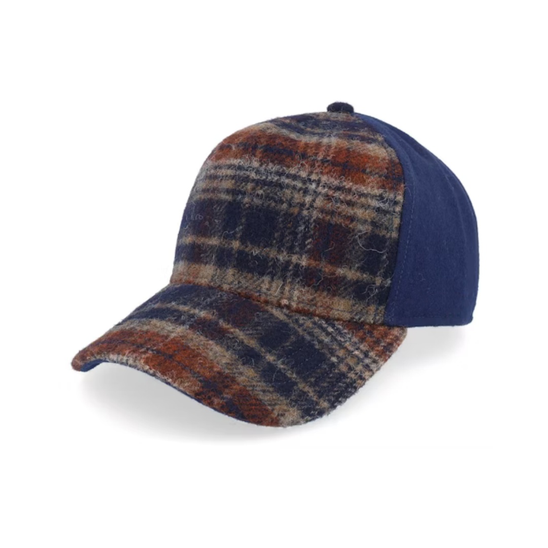 Premium Quality Custom Baseball Cap Sporty Antique Stitching Chessboard Plaid Affixed Cloth Embroidery Fruit Trendy Vintage