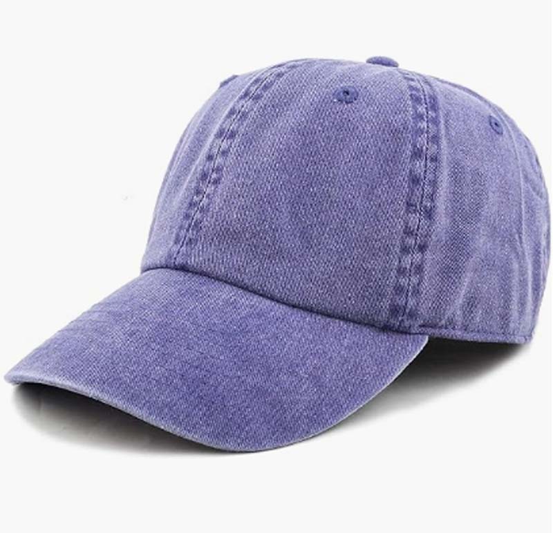 HIgh Quality  Unstructured Curved Brim Sport Hat Unisex Vintage Custom Logo Distressed Cotton Baseball Caps Washed Dad Hats