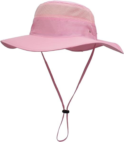 Custom Adjustable Mens Sun protection Fisherman Hat Wide Brim Breathable Mesh Bucket Hat With Windproof Rope