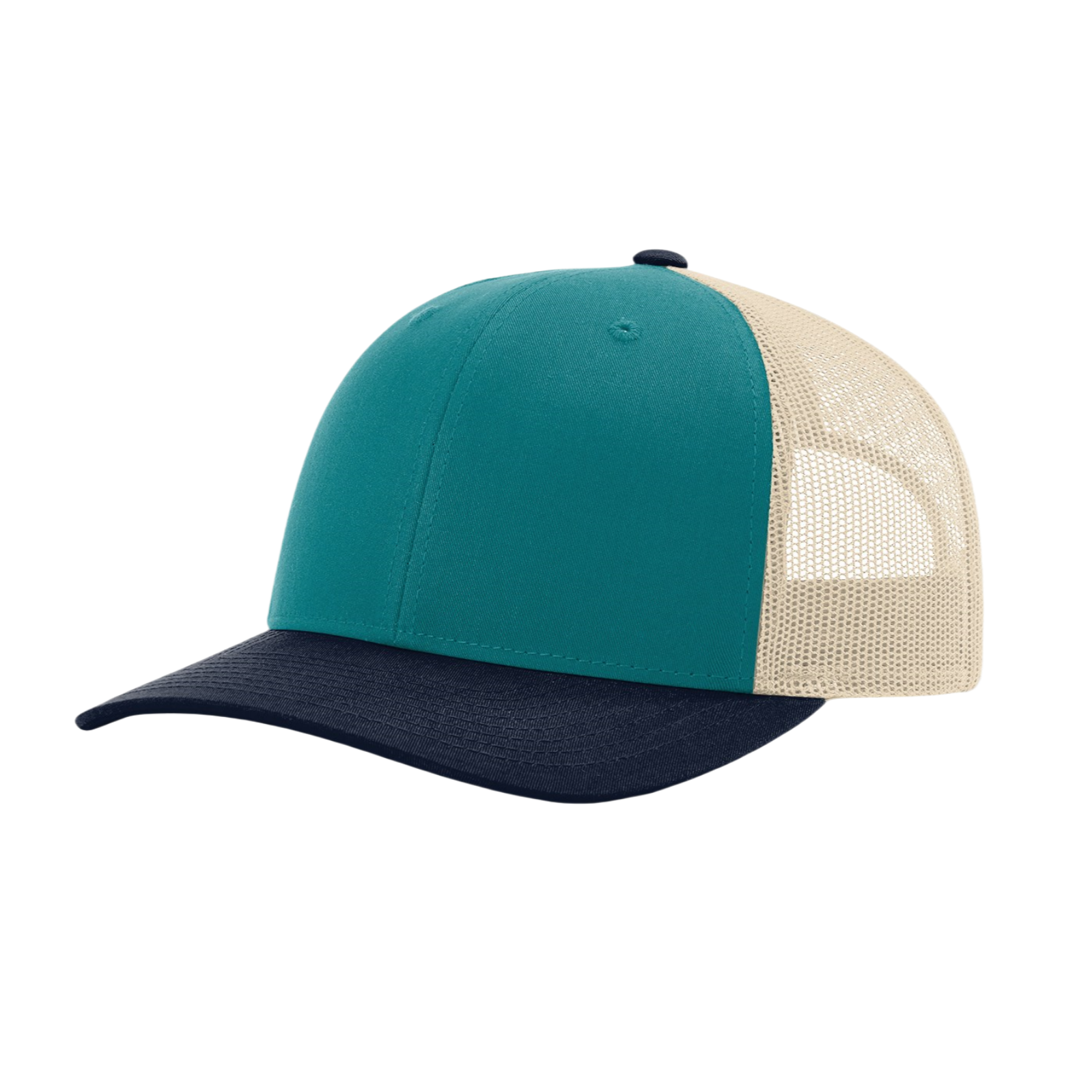 High Quality Unisex 5-Panel Trucker Mesh Hats Custom Cotton Polyester Denim Fabric Hip Hop Plain Patch Embroidery Logo Outdoor