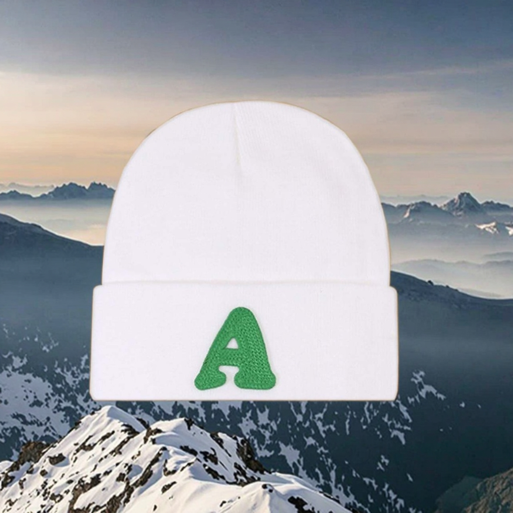 Custom Logo Embroidered Unisex Knit Polyester Cuff Cap Design Your Own Letter Warm Winter Hats Camouflage Soft for Men Women