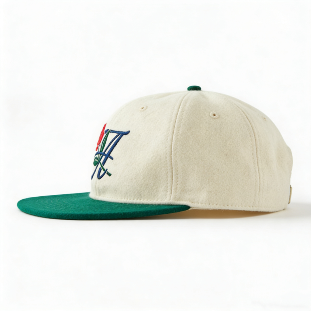 High Quality Wool Blend 6 Panel Two Tone Snapback Caps With Custom Tag Custom Unstructured Soft Hat With Embroidery Logo