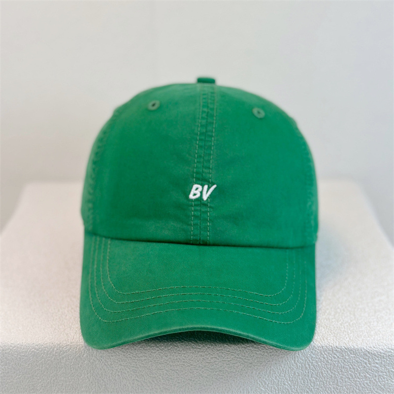 New BV Minimalist Letter-stitched Soft-top Baseball Cap - Perfect for Casual Outdoor Use Providing Shade and Sun Protection