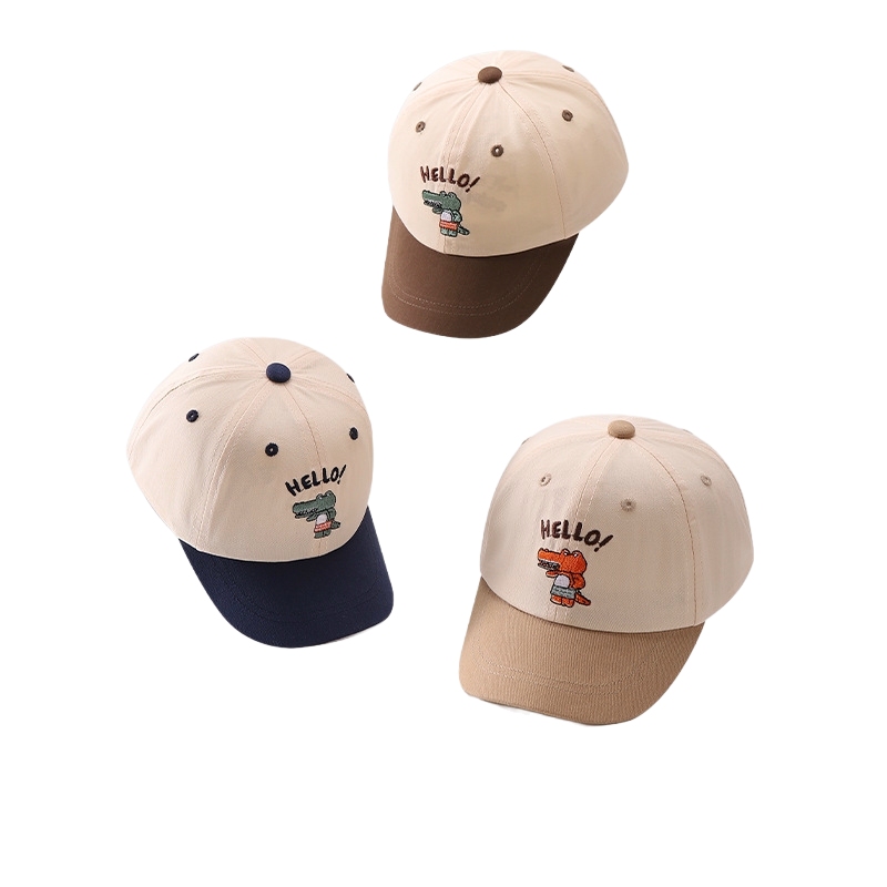 High Quality Two Tone Designer Unstructured Embroidered Kids Baseball Cap