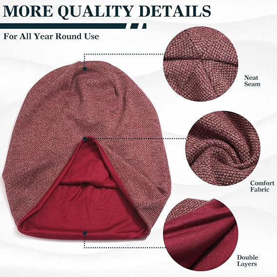 Beanie Hat for Unisex Adjustable Breathable Knit Slouchy Soft Cotton Custom Logo for Everyday Outdoor Wear