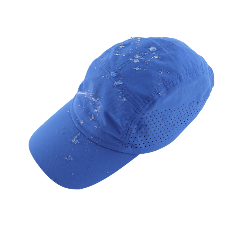 Blue Lightweight Breathable Waterproof Sports Baseball Cap Adjustable Outdoor Running Hat for Men and Women with Street Style