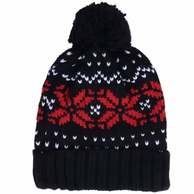 Unisex Classic Design Winter Beanie Soft Warm Stretchy Knit Pom Cotton Stylish High-Cuffed Beanie for Men Beach Travel Babies