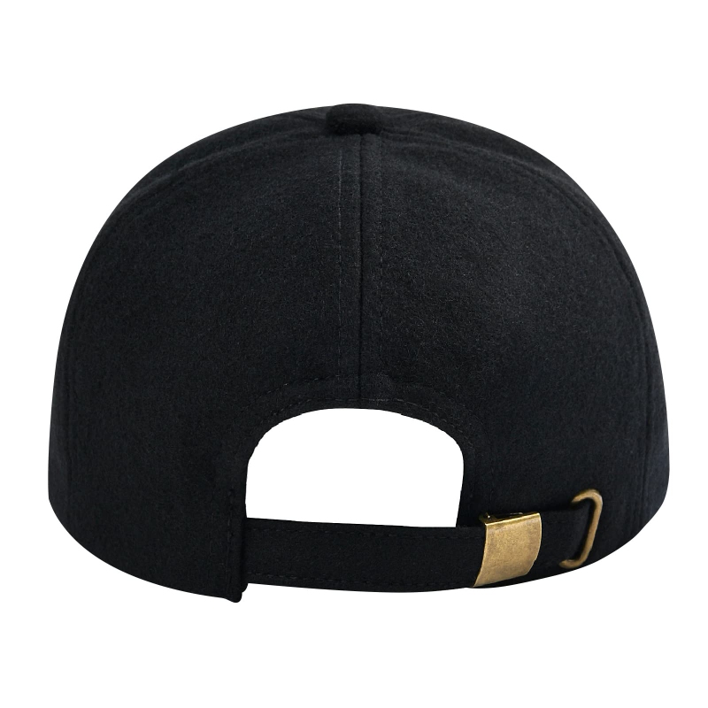 High Quality Wool Baseball Cap for Men Women Custom Logo Unstructured Outdoor Vintage Hat Metal Buckle Closure Popular Design