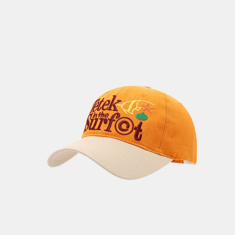 New Spring/Summer 2026 High-Quality Casual Hat: Two-Tone Design with Embroidered Logo, Adjustable, 6-Panel Cotton Baseball Cap
