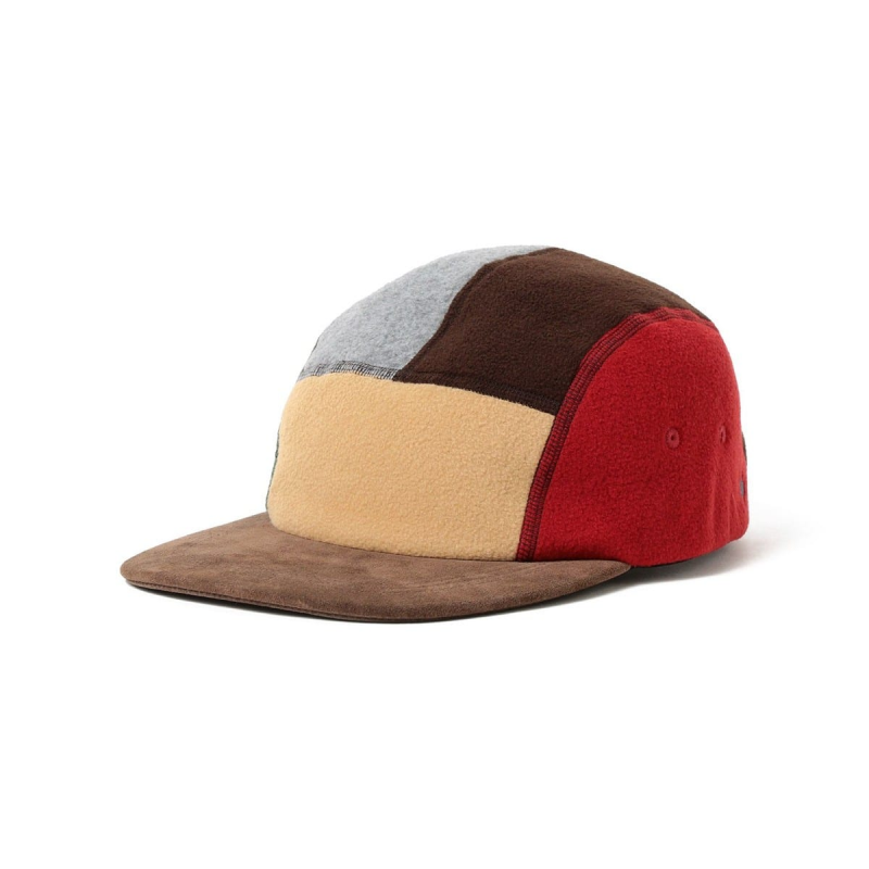 2025 New Winter 5-Panel Multi-Fleece Cap Multi-Color Patchwork Straight-Fit Warm, Cold-Resistant, Comfortable,Adjustable Hat