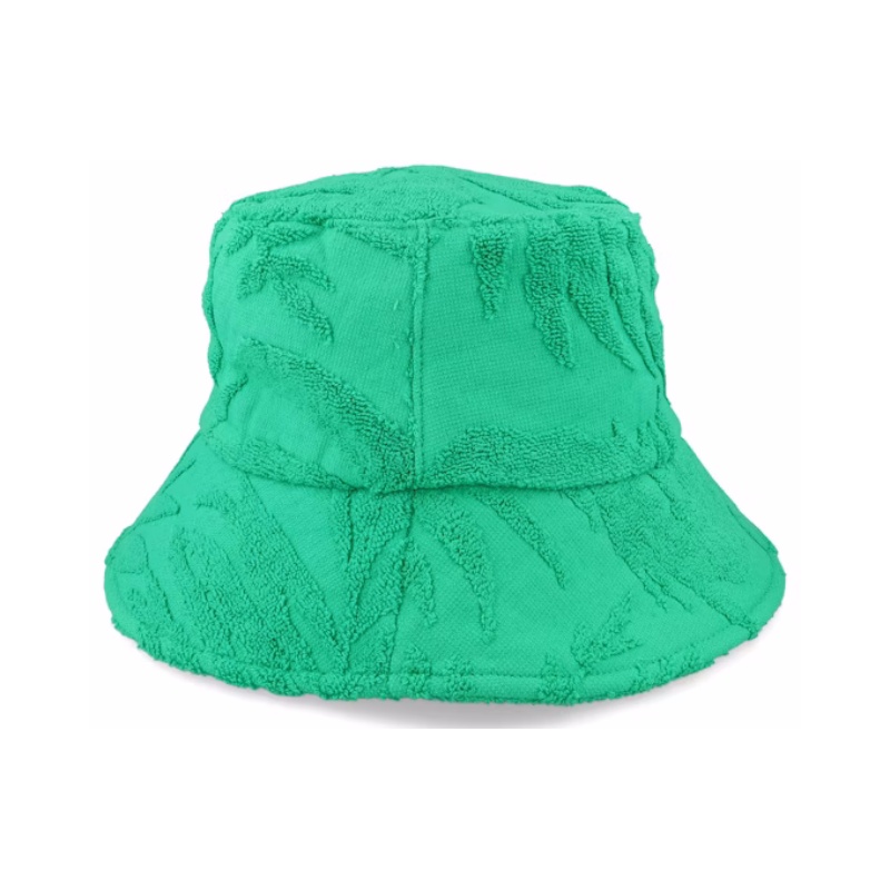 High Quality Terry Hat Green Bucket Hats Wholesale Custom Logo Large Hiking Hats With String for Child