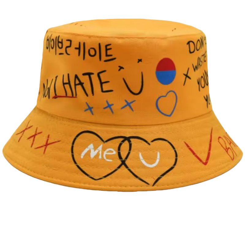 High Quality Custom Printed Logo Bucket Hat Adult Space Print Wide Brim for Summer Sun Protection Fashionable Outdoor Travel