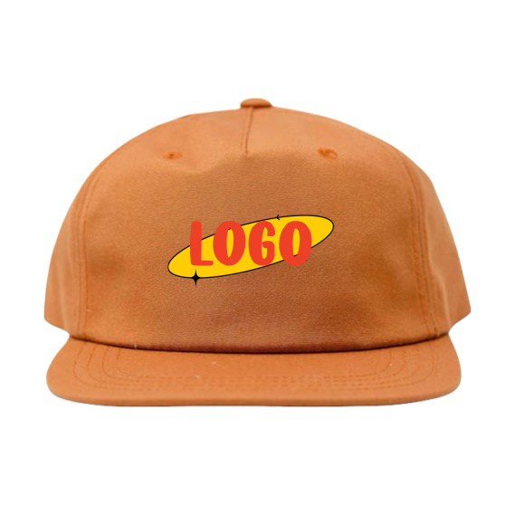2024 Unisex Custom 5 Panel Snapback Embroidery Logo Animal Hemp Cotton Canvas Fashionable Unstructured 5-Cap Set for Sports