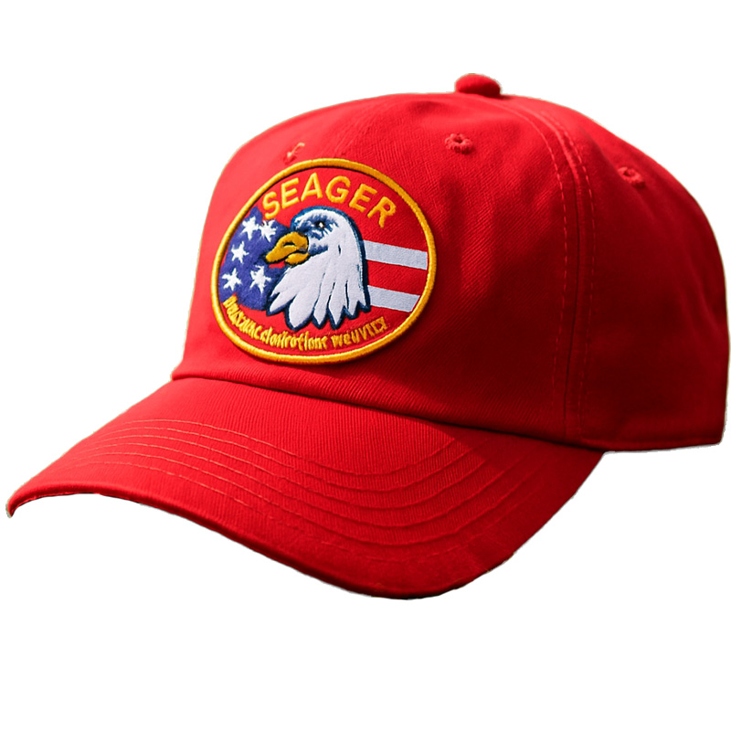 Women's Eagle Embroidered Gray Adjustable Cotton Denim Baseball Cap