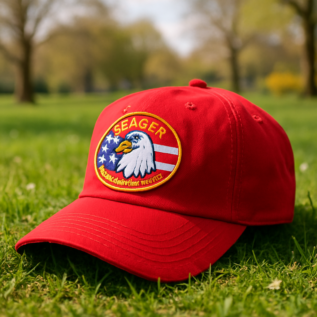 Women's Eagle Embroidered Gray Adjustable Cotton Denim Baseball Cap