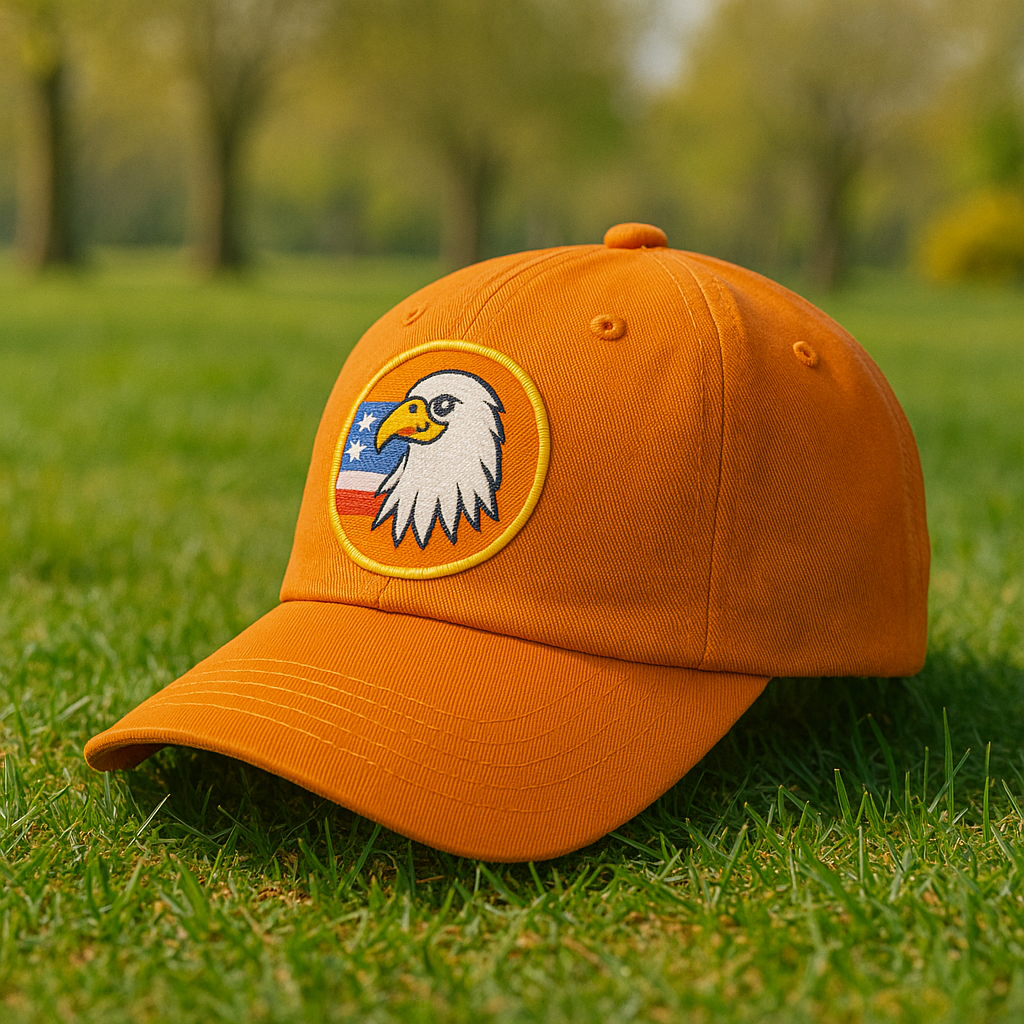 Women's Eagle Embroidered Gray Adjustable Cotton Denim Baseball Cap