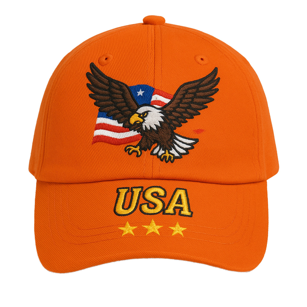 Women's Eagle Embroidered Gray Adjustable Cotton Denim Baseball Cap