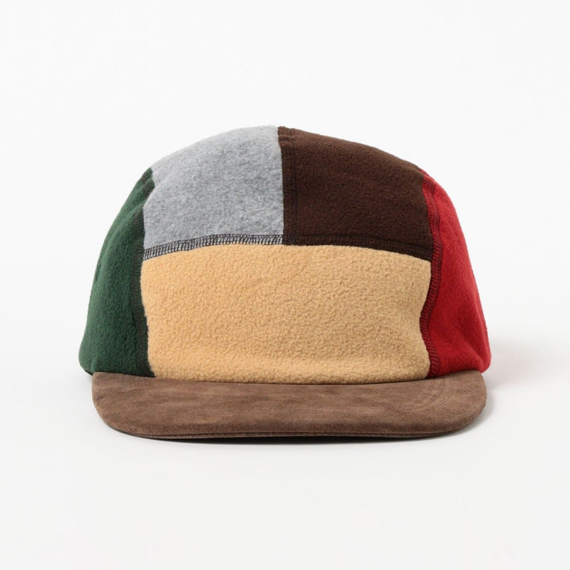 2025 New Winter 5-Panel Multi-Fleece Cap Multi-Color Patchwork Straight-Fit Warm, Cold-Resistant, Comfortable,Adjustable Hat