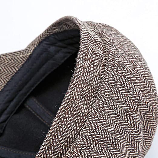 Wholesale High Quality Custom Winter Wool 8 Panel Newsboy Beret Hat Cotton Ivy Cap for Men