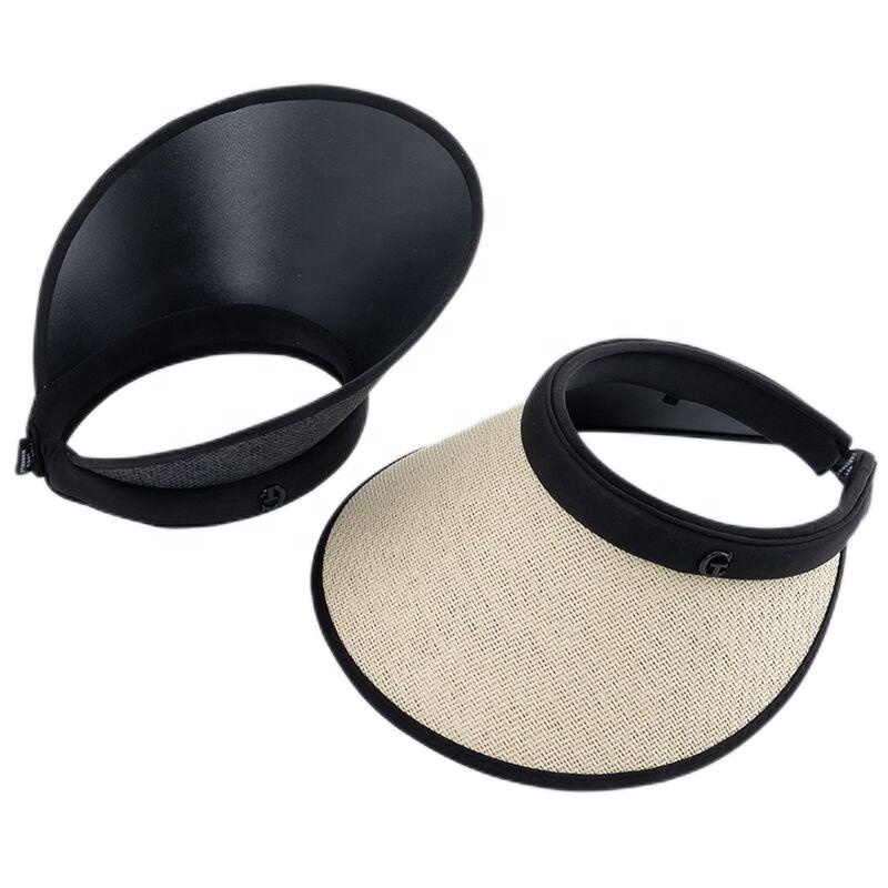 Fashion Summer Sun Shade Outdoor Sports Running Straw Hat PVC Sun Visor Cap