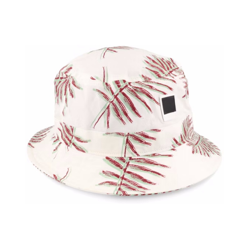 Vintage Packable Aloha Beige Cartoon Bucket Hats Custom Embroidery Logo Wide Brim UV Protection Sun Hat for Children