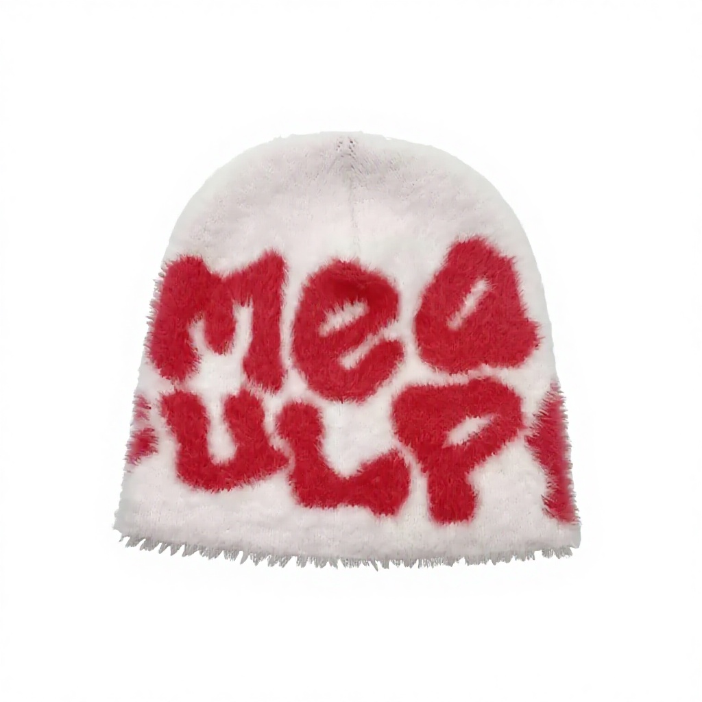 Minimalist Plush Letter Jacquard Acrylic Unisex Casual Outdoor Beanie