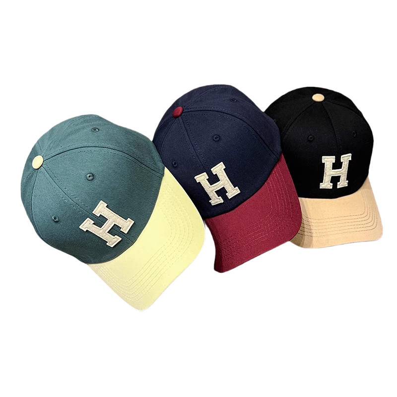 Unisex Custom 3D Embroidered Baseball Cap 6-Panel Vintage Dad Hat Curved Brim Leaf Sporty Fashionable Custom Colors Wholesale