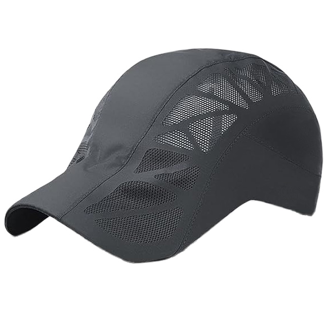 Mesh Running Quick Drying Breathable Waterproof 100% Polyester Sport Solid Color Baseball Cap with Hand Embroidery Unisex