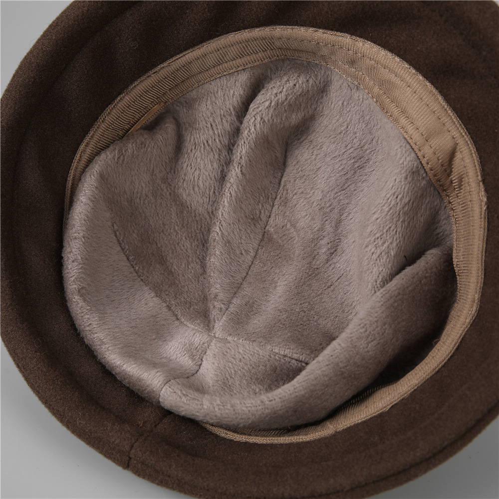 Mom's New Stylish Autumn-winter Trendy Grandma's Fisherman Hat for Winter Mid-aged and Elderly Women Old Lady's Warm Hat