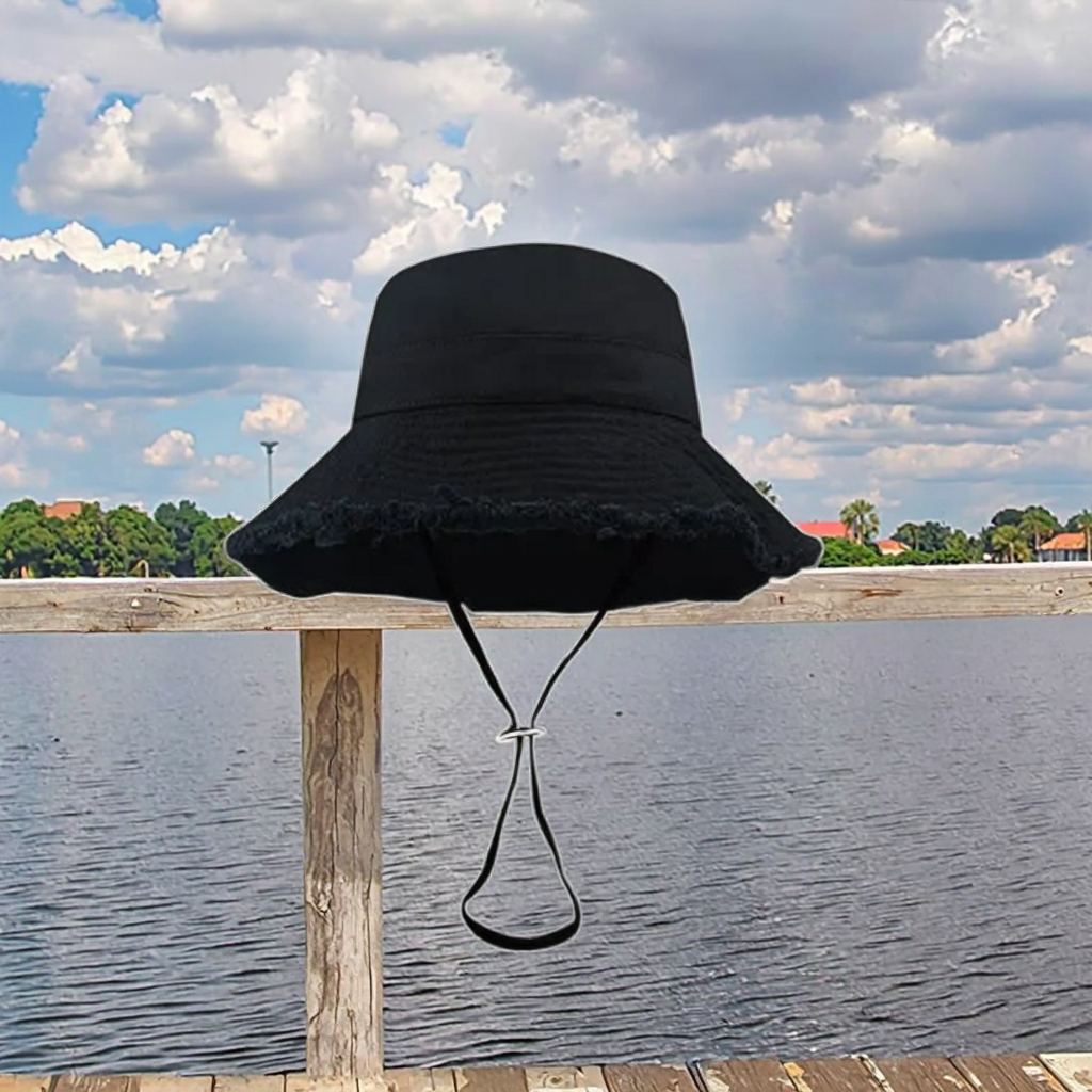 Unisex Custom 3D Embroidery Bucket Hat Wide Brim Outdoor Sunshade Fisherman Cap Striped Terry Mesh Velour Travel Cartoon Leopard