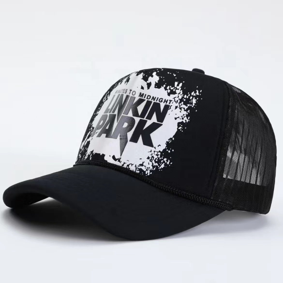 Custom 5-Panel Printed Foam Trucker Mesh Caps Curved Brim Sporty Style Hat with Common Fabric Feature