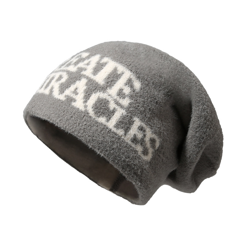 Winter and Autumn Knitted Hats Japanese-style Women's Hats Trendy for Keeping Warm and Providing Insulation