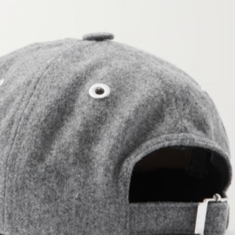 Custom Embroidered logo 6 Panel Unstructured Sports Cap Winter Warm Melton Blank Dad Hat Luxury Wool Baseball Cap for Men Women