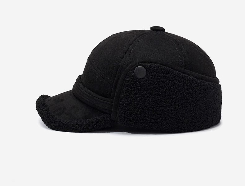 New Autumn-winter Style Warm Flight Cap for Men. Dad-style Outdoor Casual Thick Fleece Ear Warmer Hat for the Elderly.