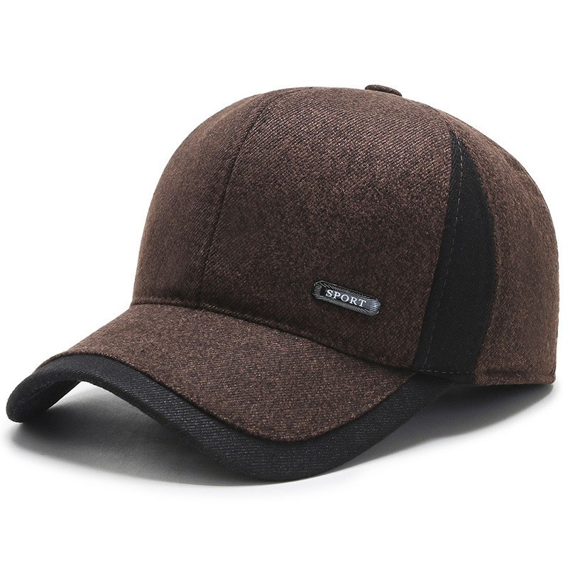 Classic Brown Sport Baseball Cap for Men - Comfortable Daily Wear Adjustable Hat