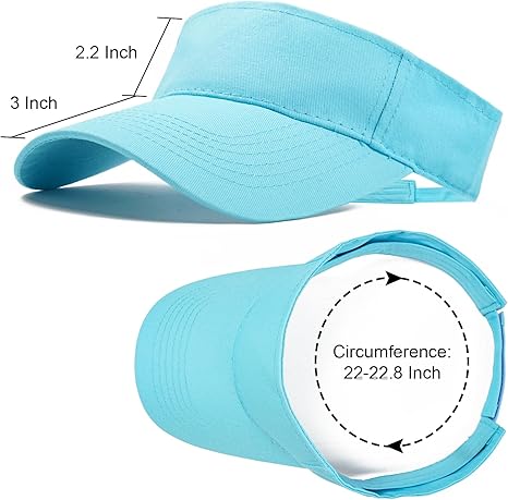 Customize Logo Adjustable Cotton Sun Visor Caps for Women and Men-Sports & Outdoor Use All Seasons