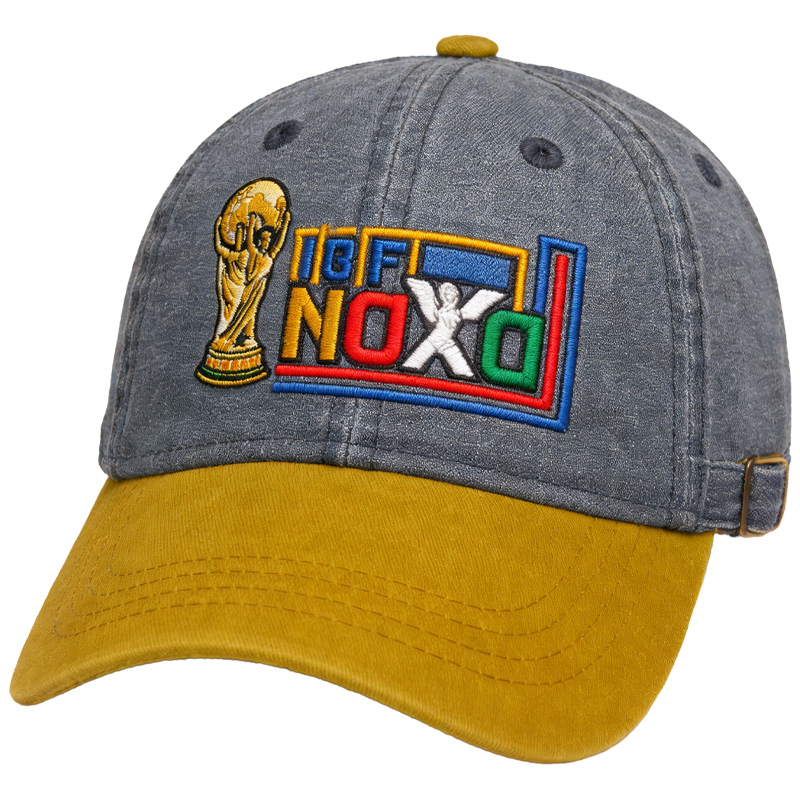 Football League 6-Panel Adjustable Velour Curved Baseball Cap Embroidery Metal Buckle Closure Unisex Adult