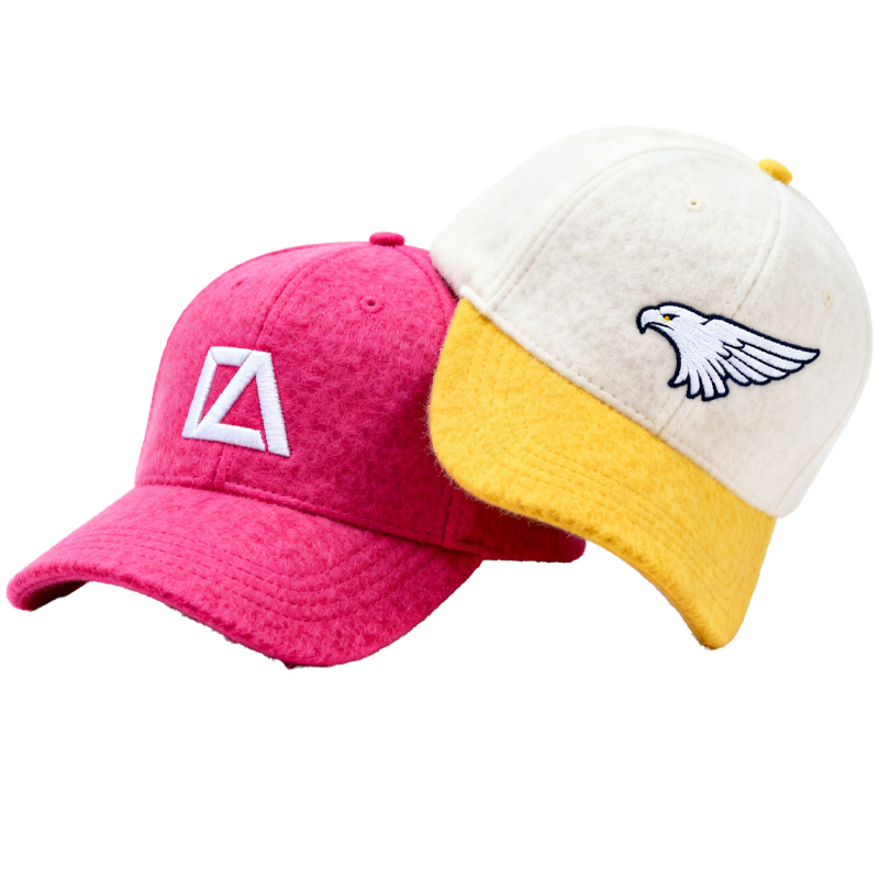 Custom Embroidered gray Snapback Adjustable Wool Blend Baseball Cap