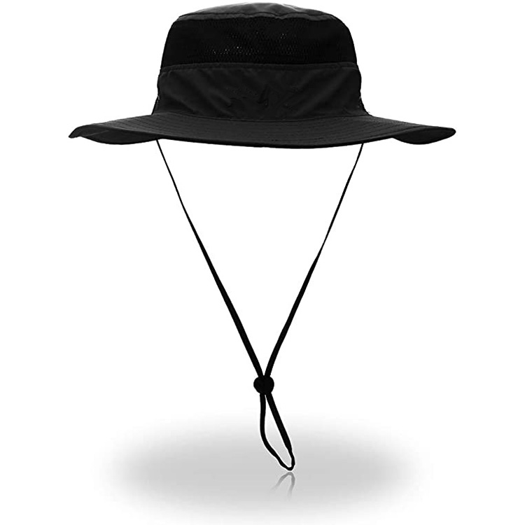 Breathable Cotton Bucket Hats w/ Chin Cord | Portable Packable Design | Windproof Outdoor & Beach Use