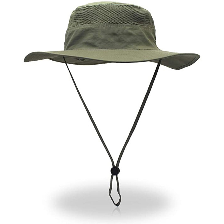 Breathable Cotton Bucket Hats w/ Chin Cord | Portable Packable Design | Windproof Outdoor & Beach Use