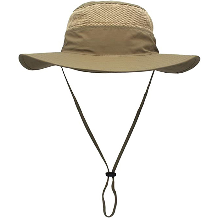 Breathable Cotton Bucket Hats w/ Chin Cord | Portable Packable Design | Windproof Outdoor & Beach Use