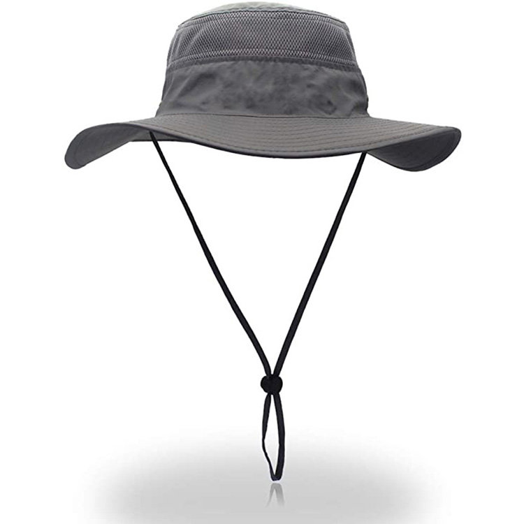 Breathable Cotton Bucket Hats w/ Chin Cord | Portable Packable Design | Windproof Outdoor & Beach Use