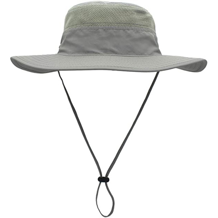Breathable Cotton Bucket Hats w/ Chin Cord | Portable Packable Design | Windproof Outdoor & Beach Use