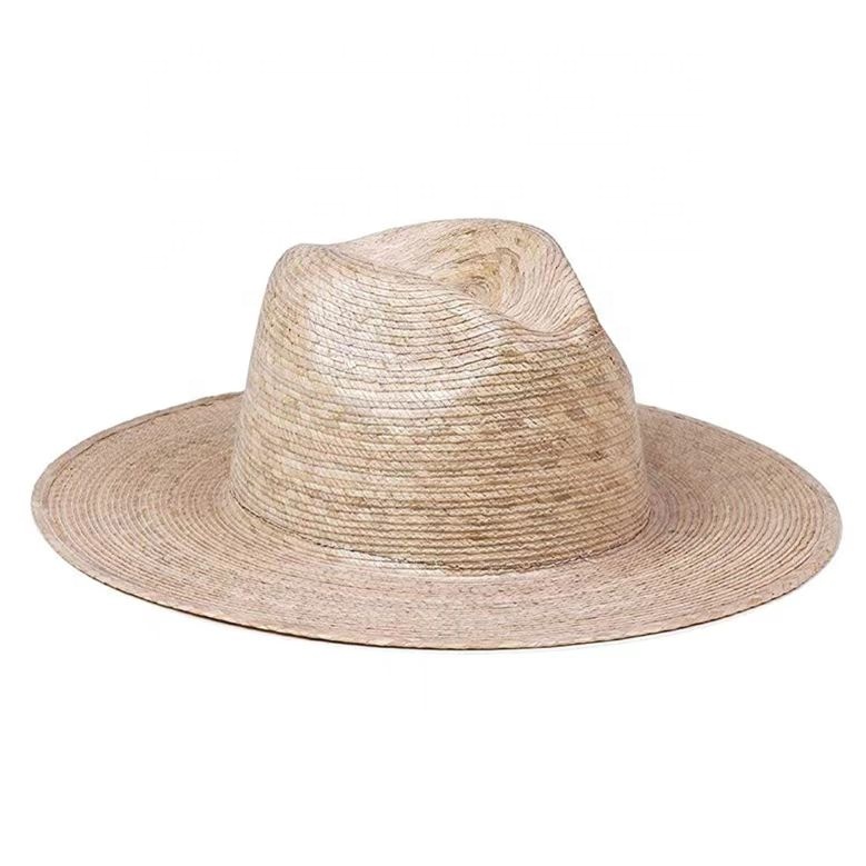 Summer Wide Brim Blank Palm Leaf Hats Straw Hats